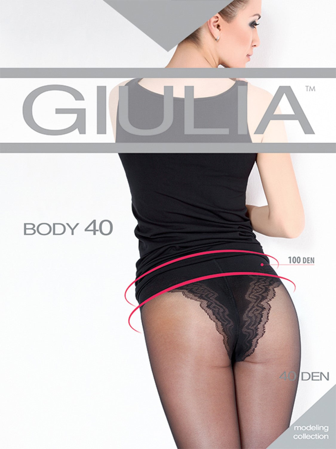 Giulia Body tights with bikini brief and targeted tummy control