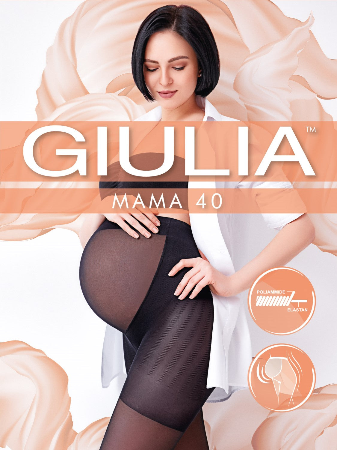 Giulia Mama 40 denier maternity tights